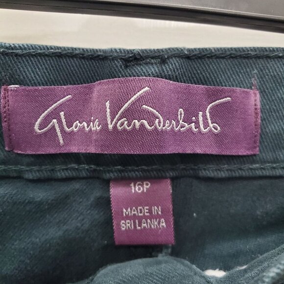 Gloria Vanderbilt Amanda Petite Women's Teal Stretch Straight Leg Jeans Plus 16P - Picture 4 of 7